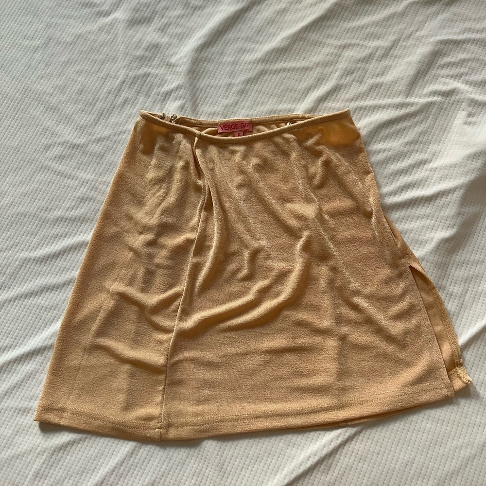 Nude Sparkly Vrg Grl Mini Skirt Size AU 8
